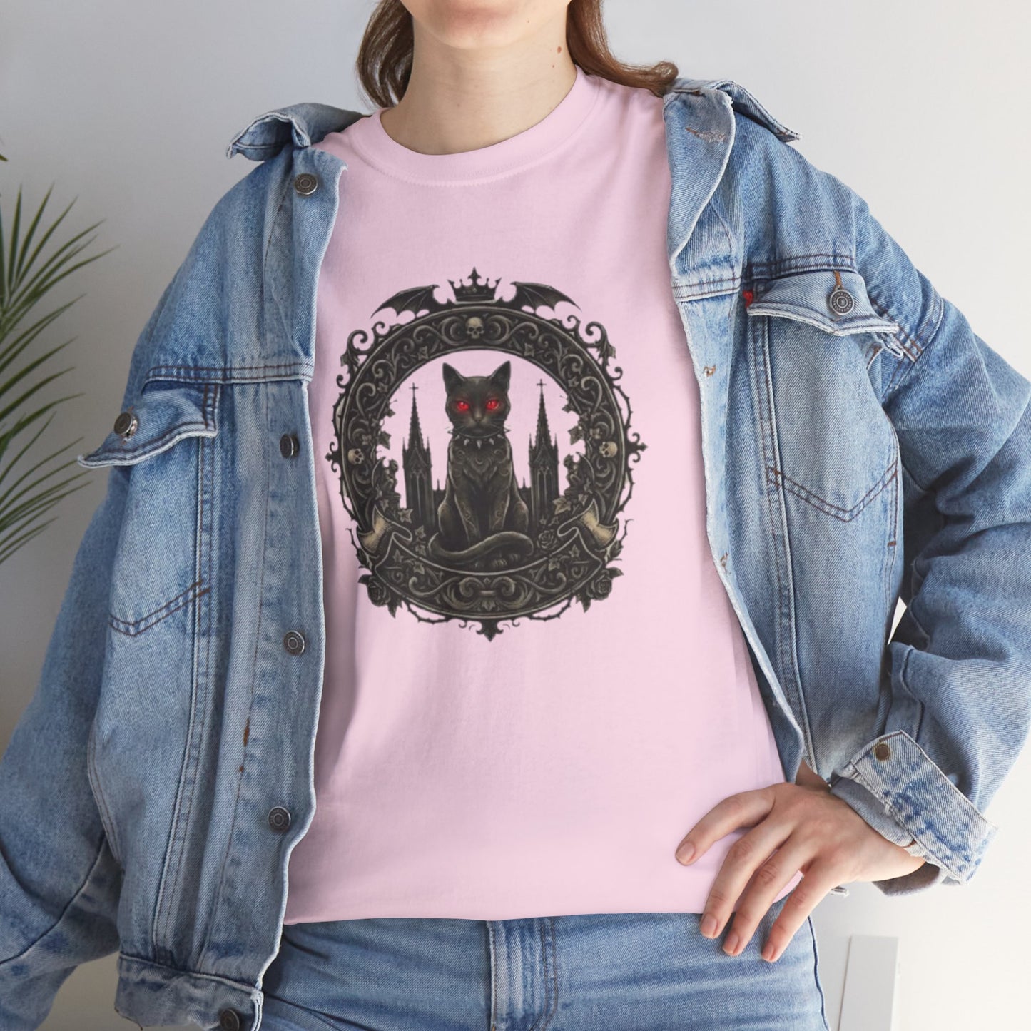 T-shirt Chat Gothique