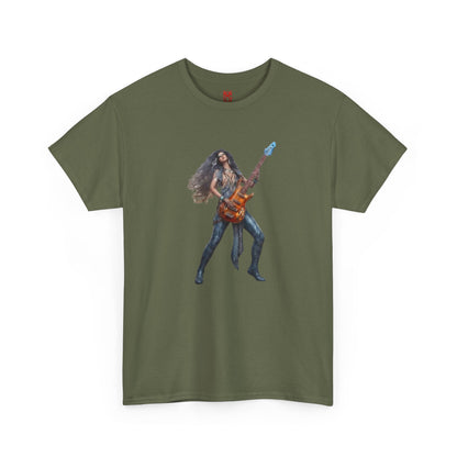 T-shirt fille guitariste électrique