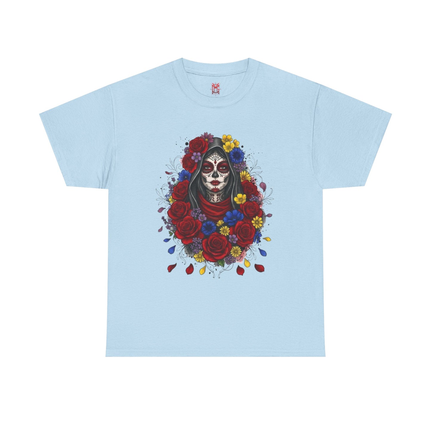 T-shirt crâne fleuri