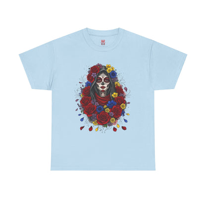 T-shirt crâne fleuri