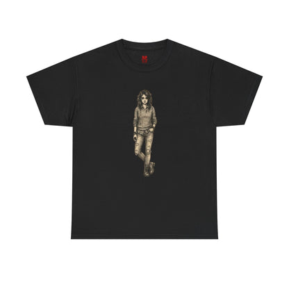 T-shirt portrait rockeur vintage
