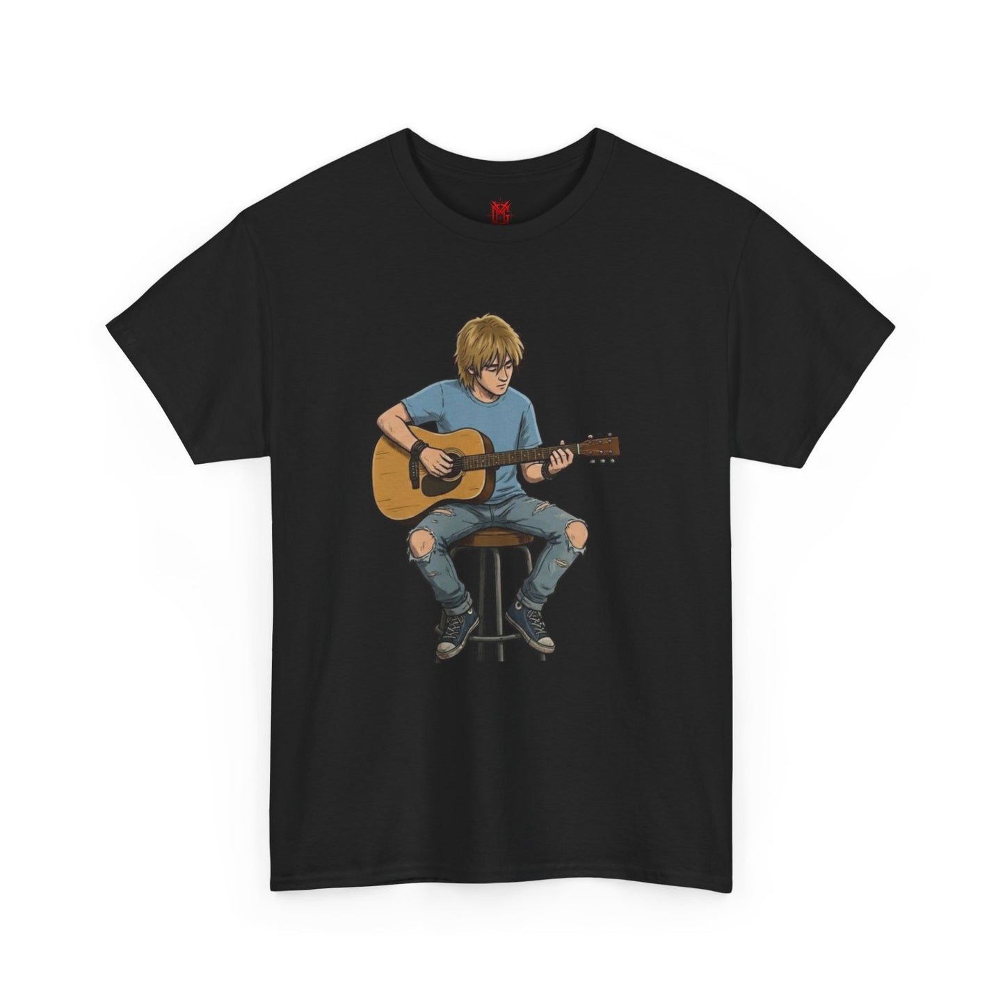 Homme Guitariste Acoustique T-Shirt