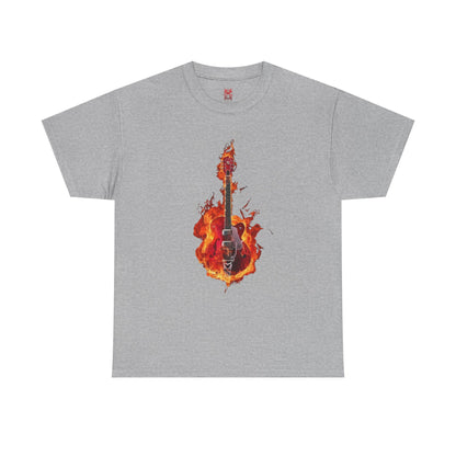 T-shirt Guitare Enflammée
