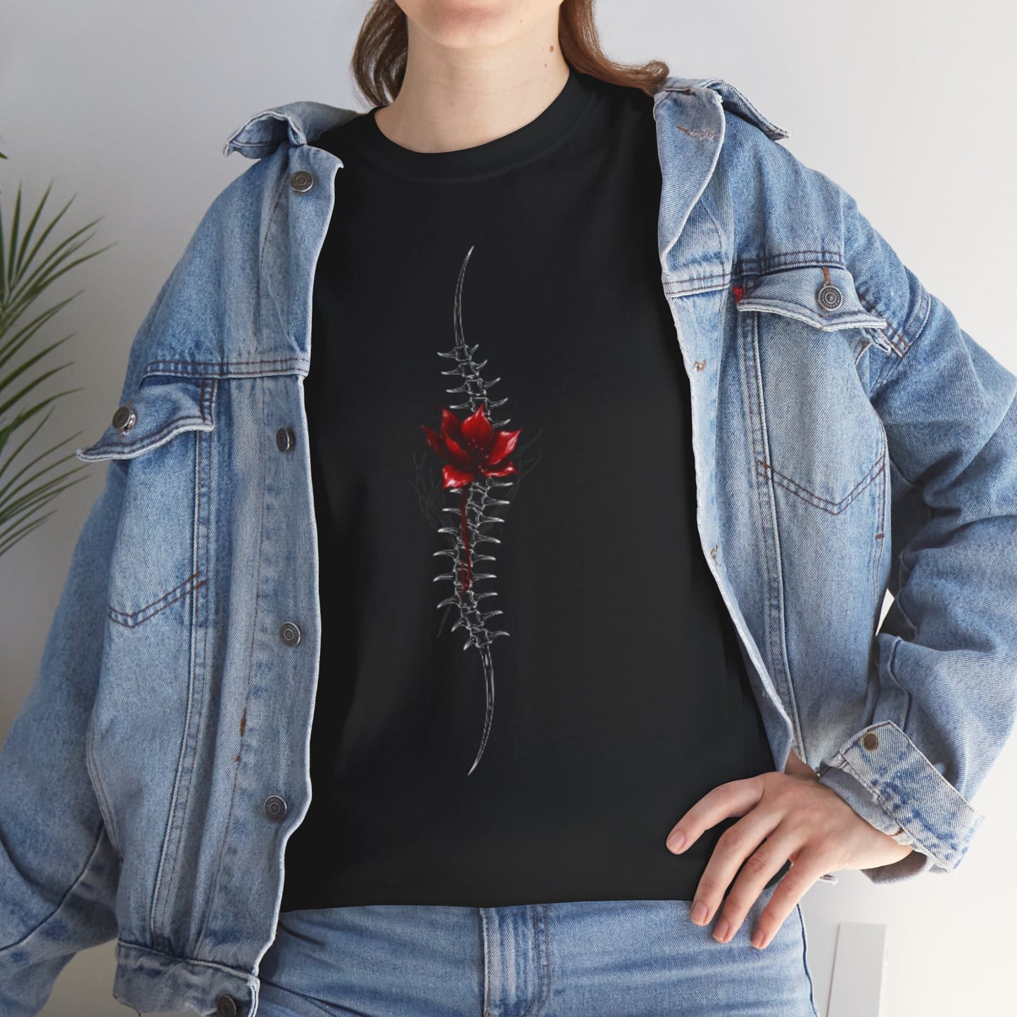 Spine & Red Rose T-Shirt