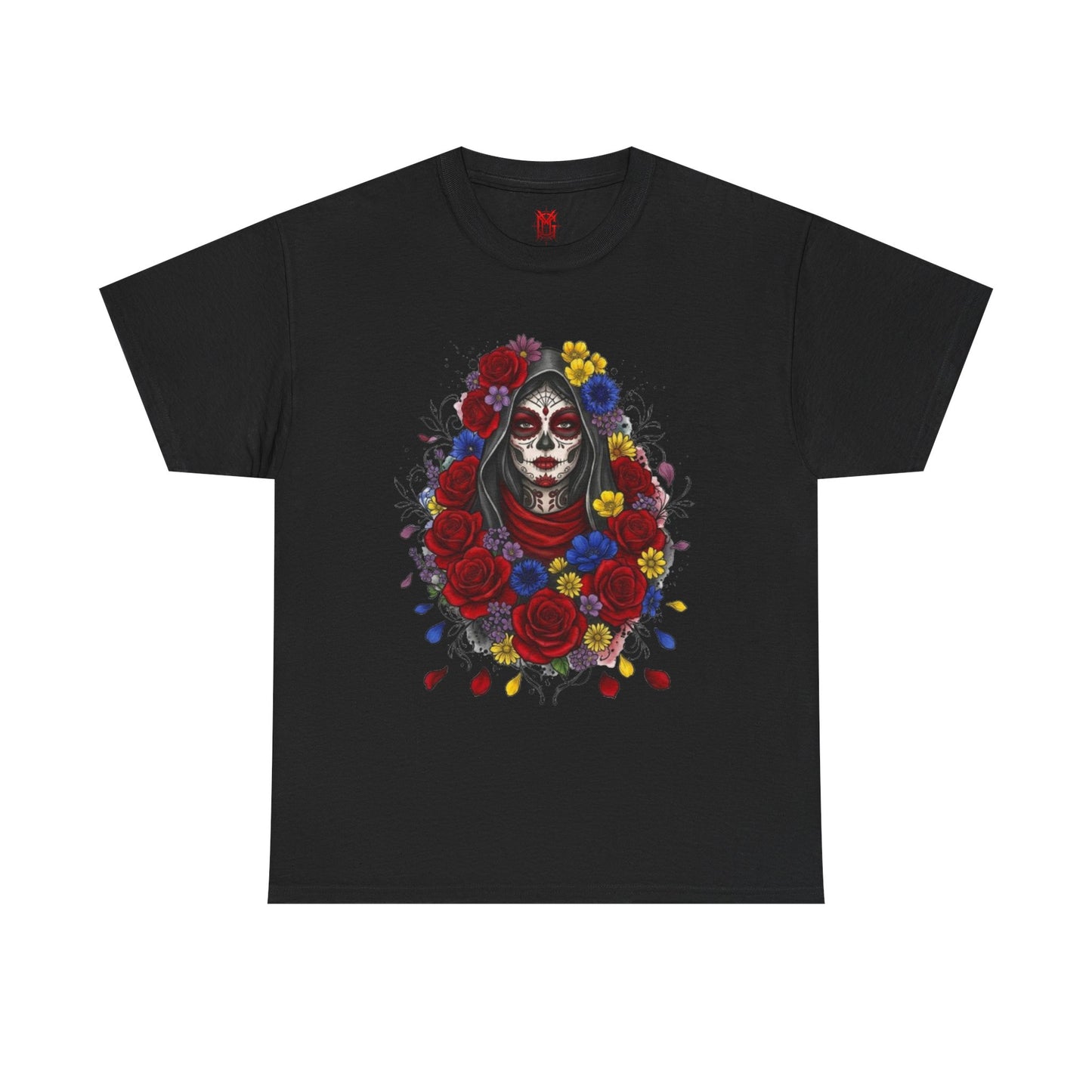 T-shirt crâne fleuri
