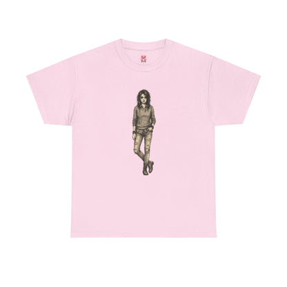 T-shirt portrait rockeur vintage