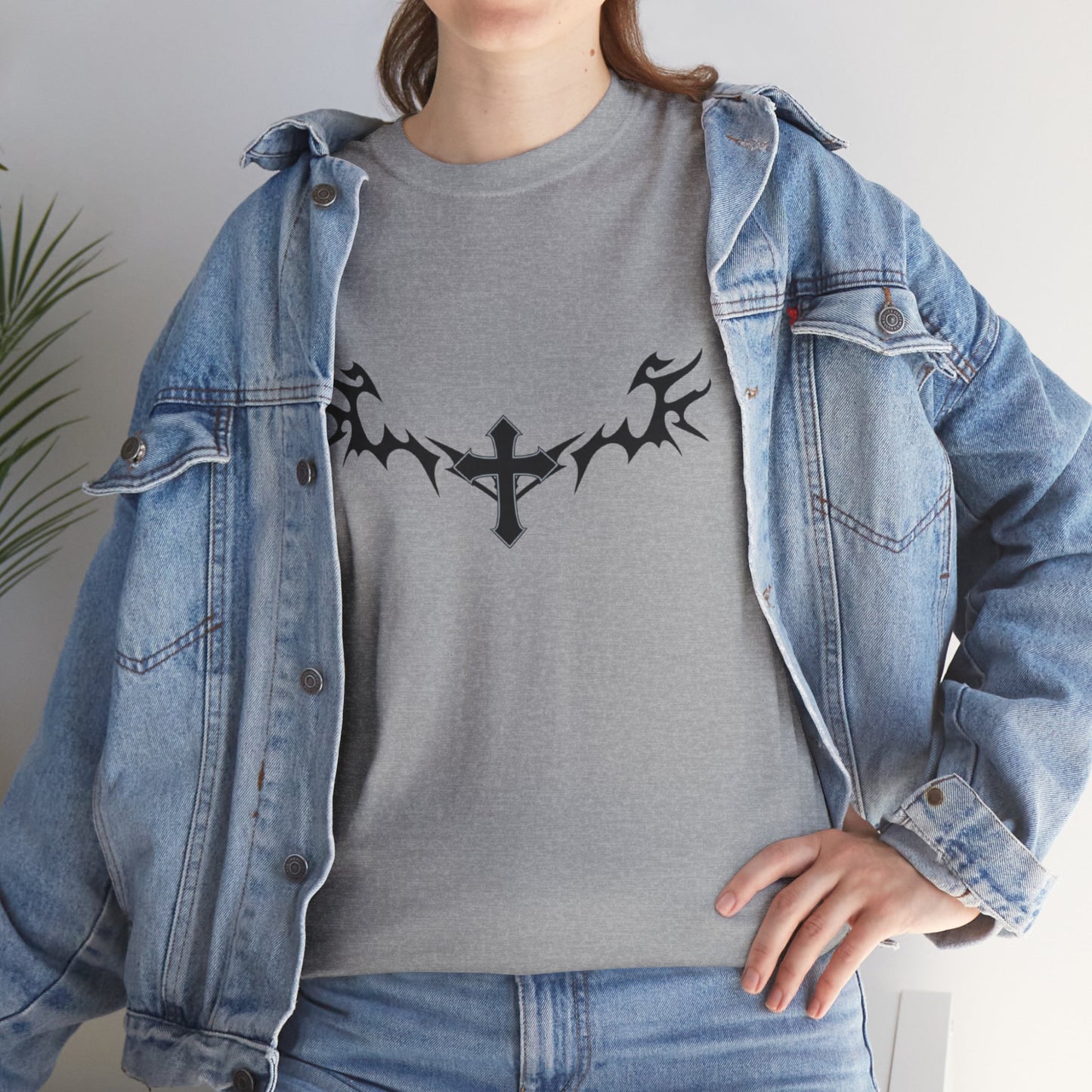 Tribal Cross Chest T-Shirt