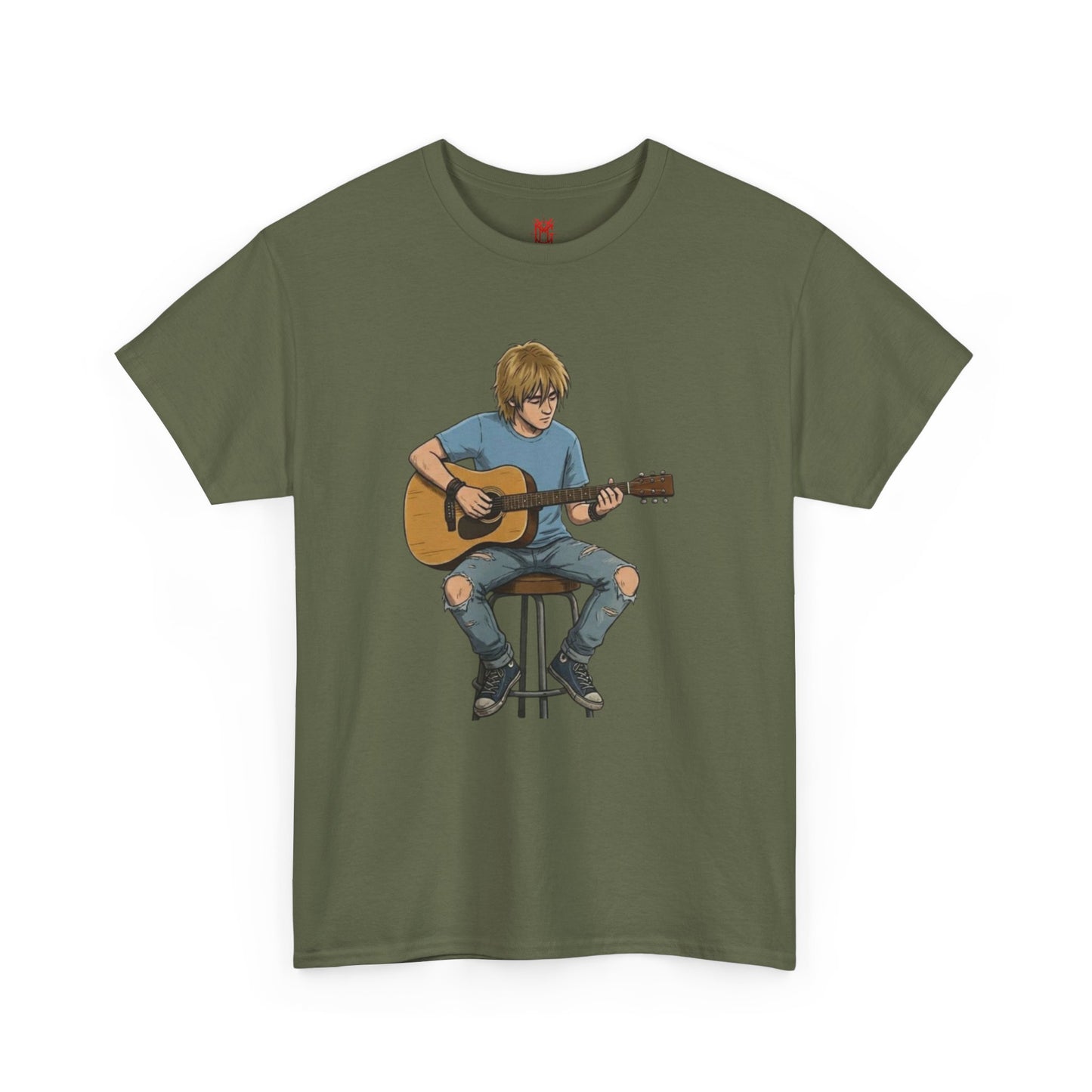 Homme Guitariste Acoustique T-Shirt