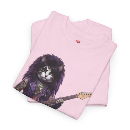 T-shirt chat guitare rock