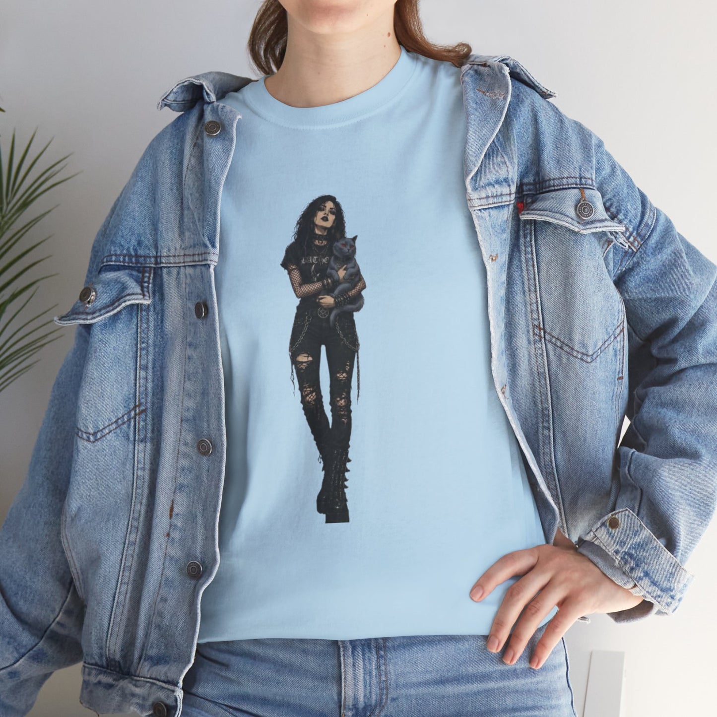 T-shirt Chat Rocker Gothique