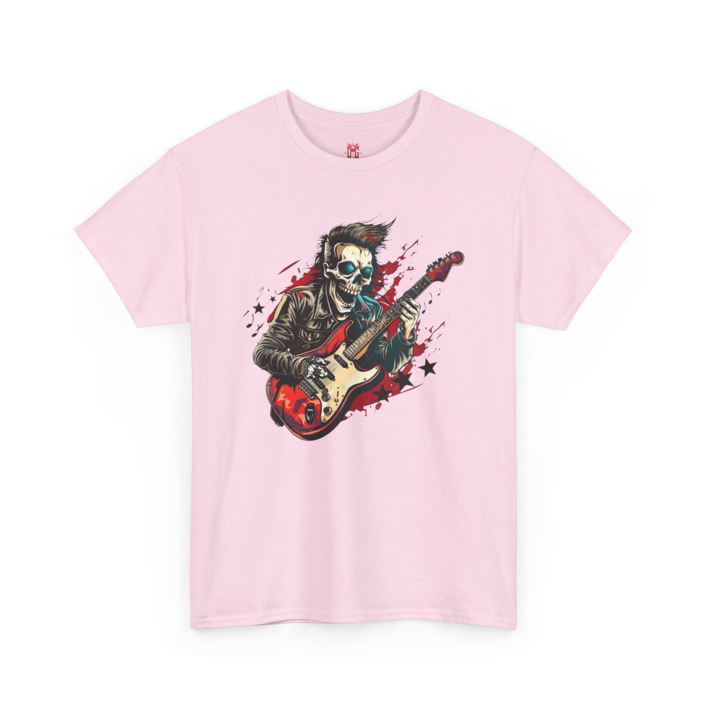T-shirt guitariste crâne
