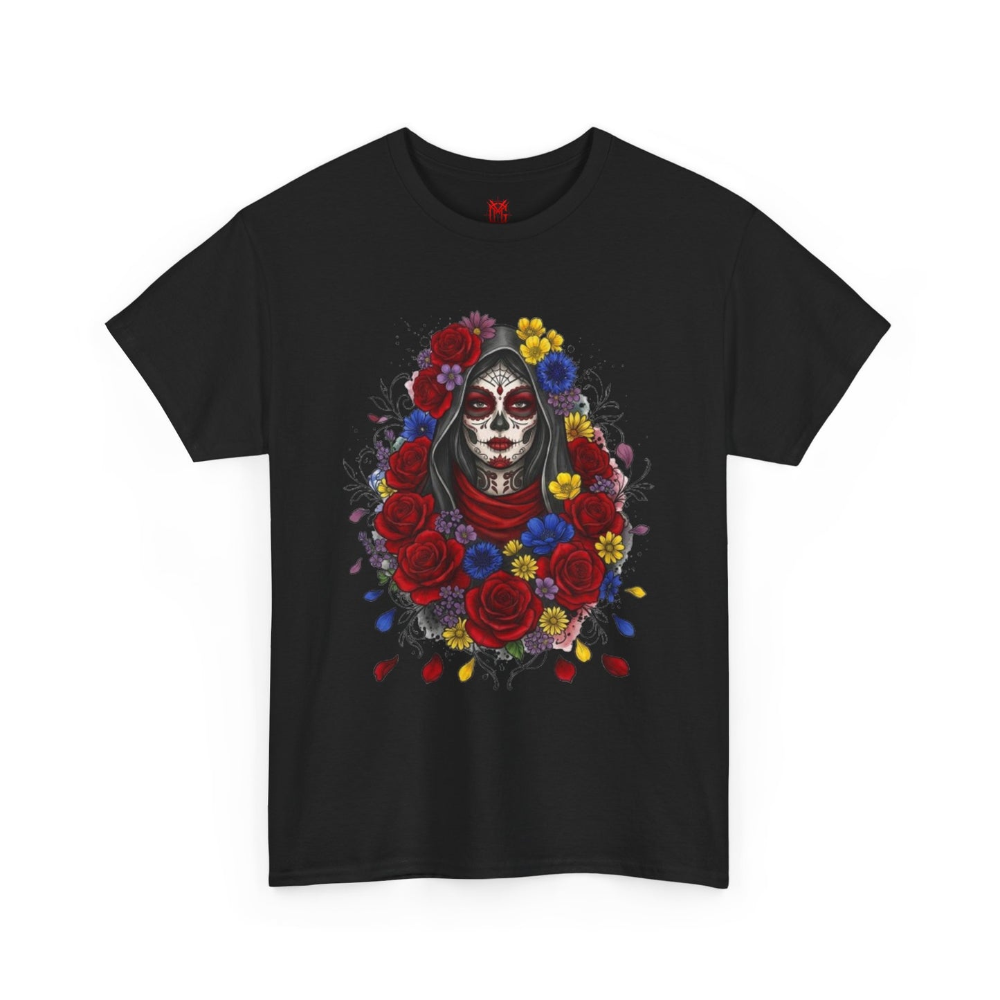 T-shirt crâne fleuri