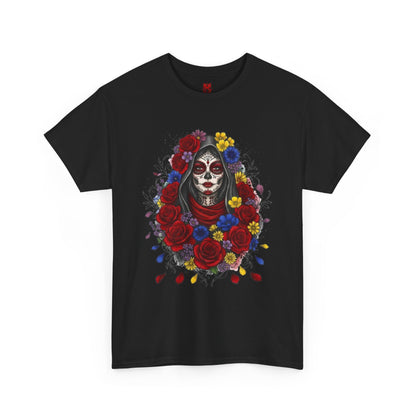 T-shirt crâne fleuri