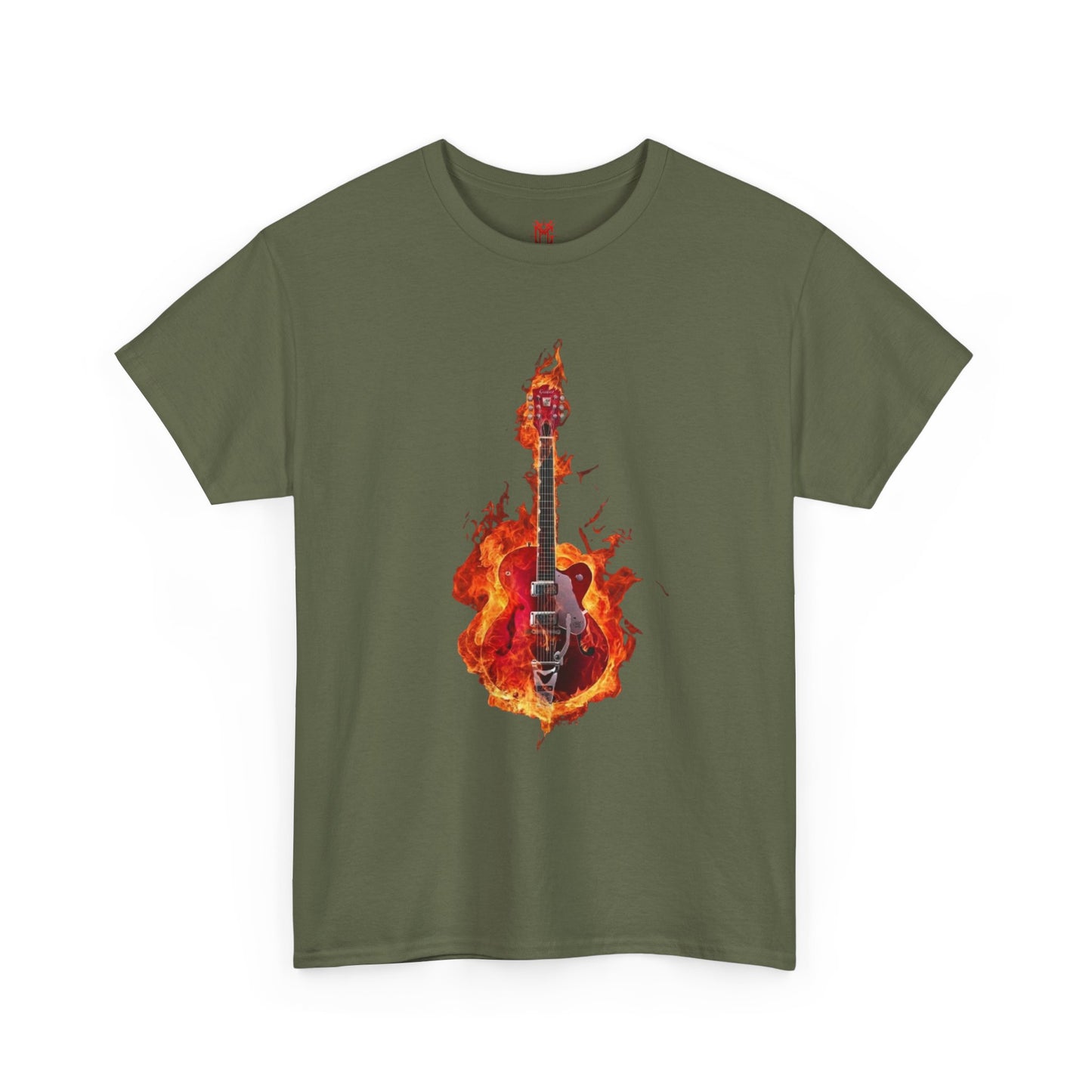 T-shirt Guitare Enflammée