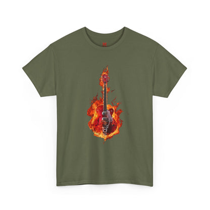 T-shirt Guitare Enflammée