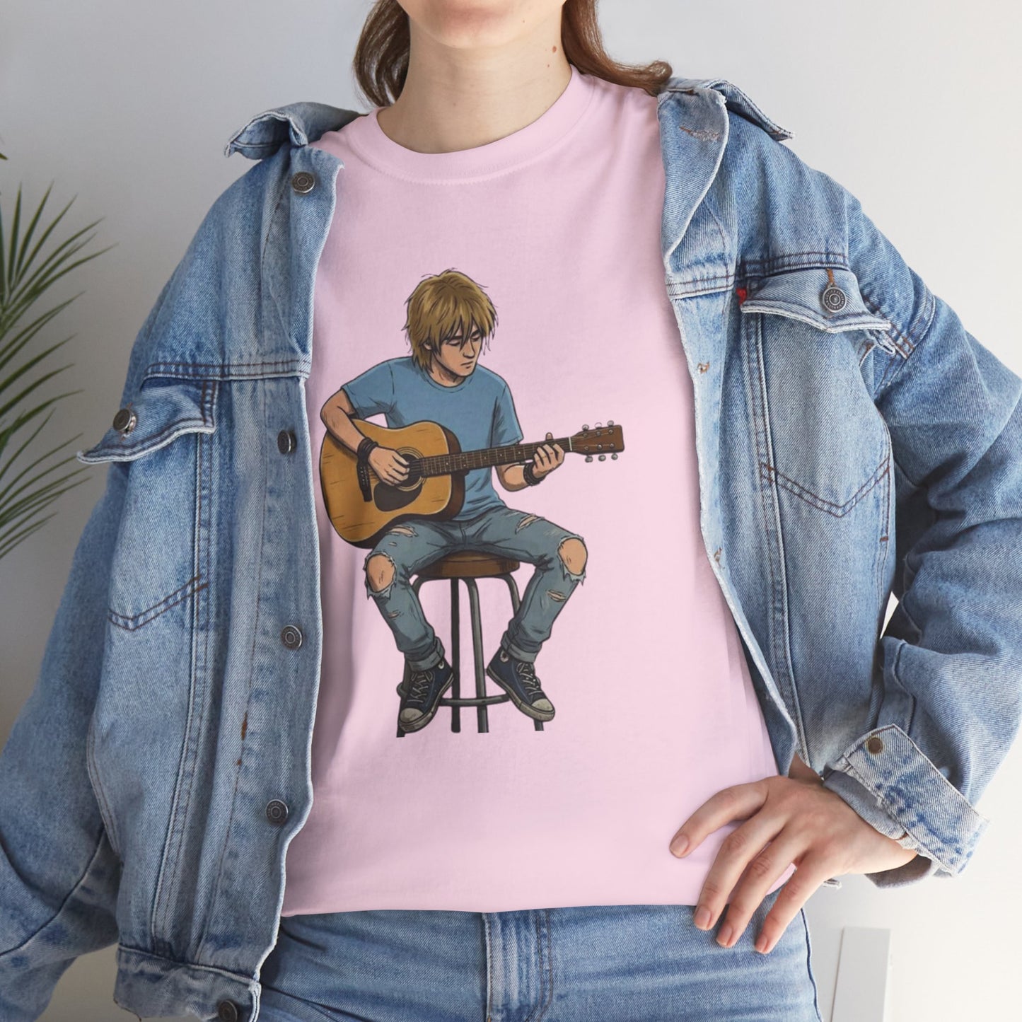 Homme Guitariste Acoustique T-Shirt