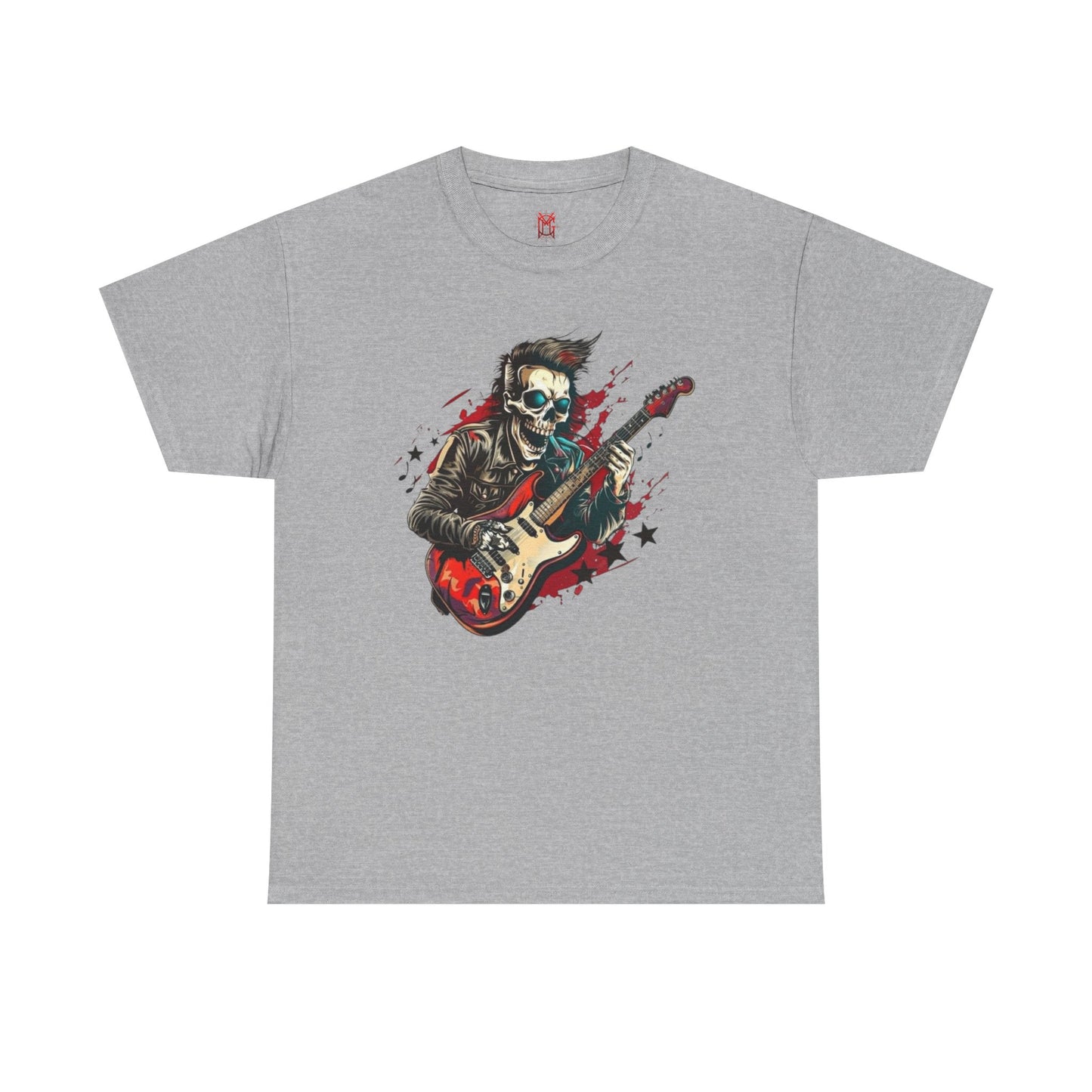 T-shirt guitariste crâne