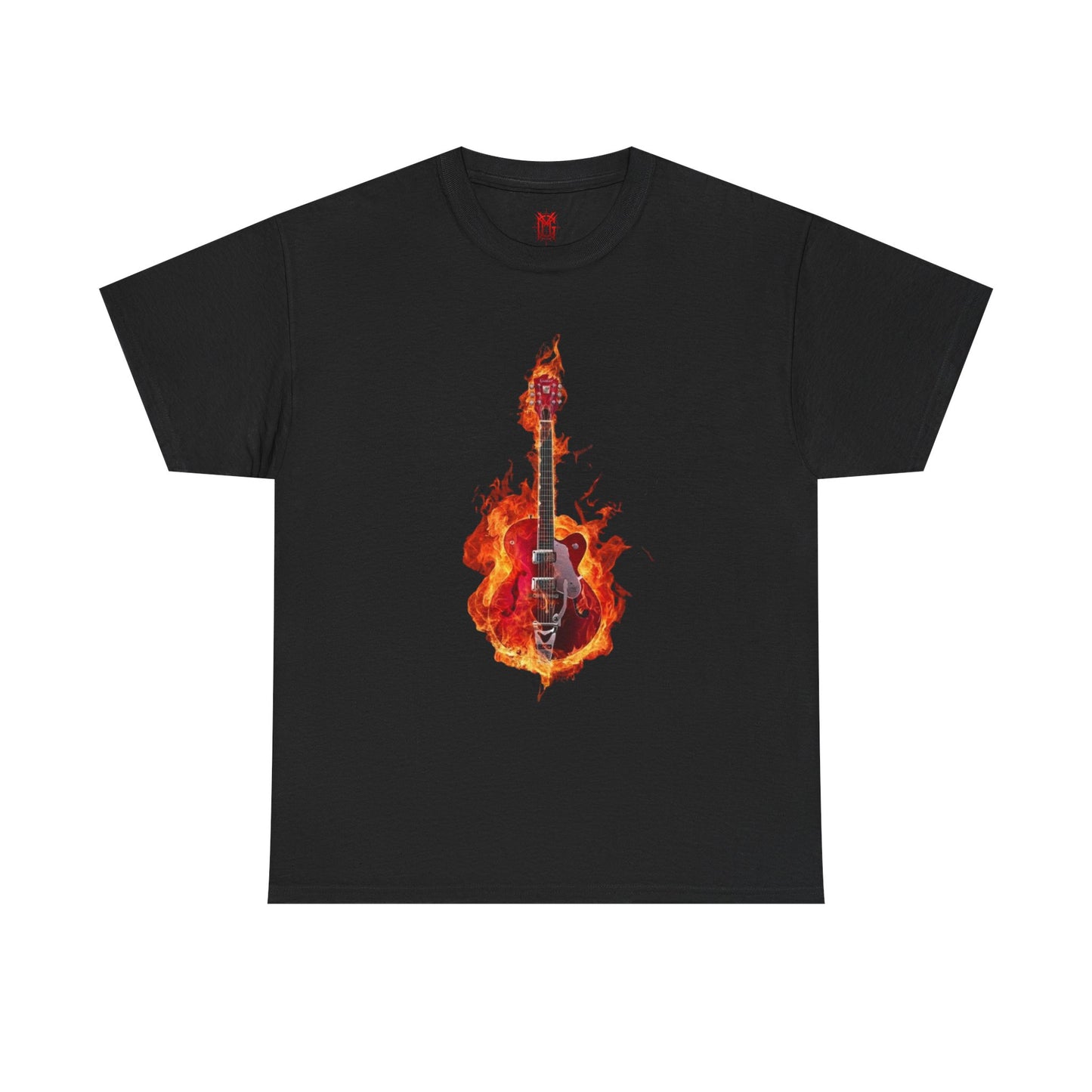 T-shirt Guitare Enflammée