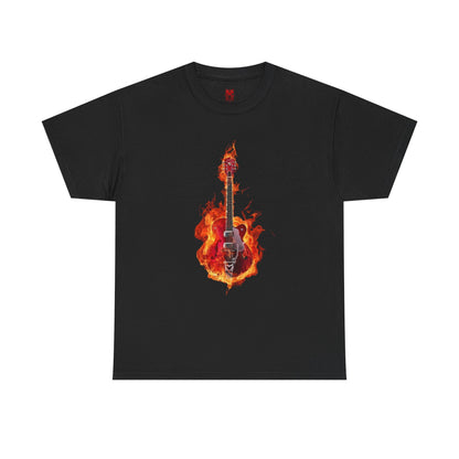 T-shirt Guitare Enflammée