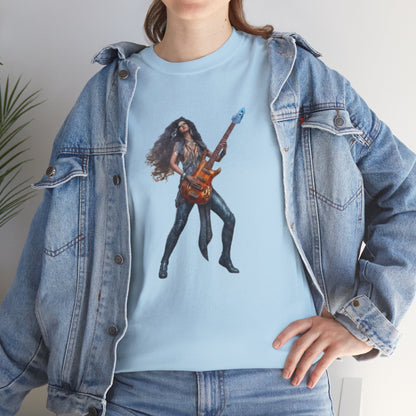 T-shirt fille guitariste électrique