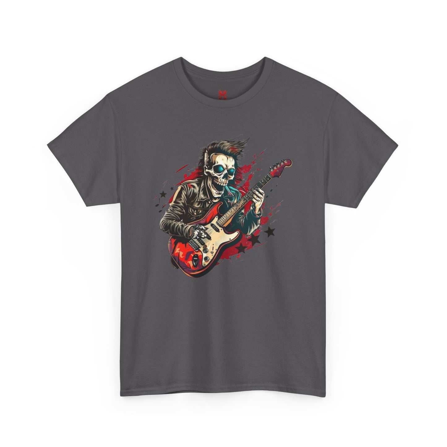 T-shirt guitariste crâne