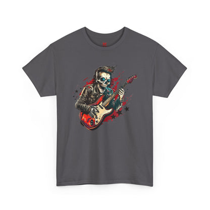 T-shirt guitariste crâne