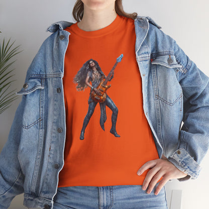 T-shirt fille guitariste électrique