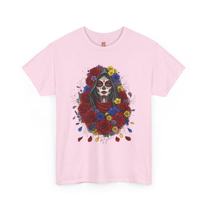 T-shirt crâne fleuri
