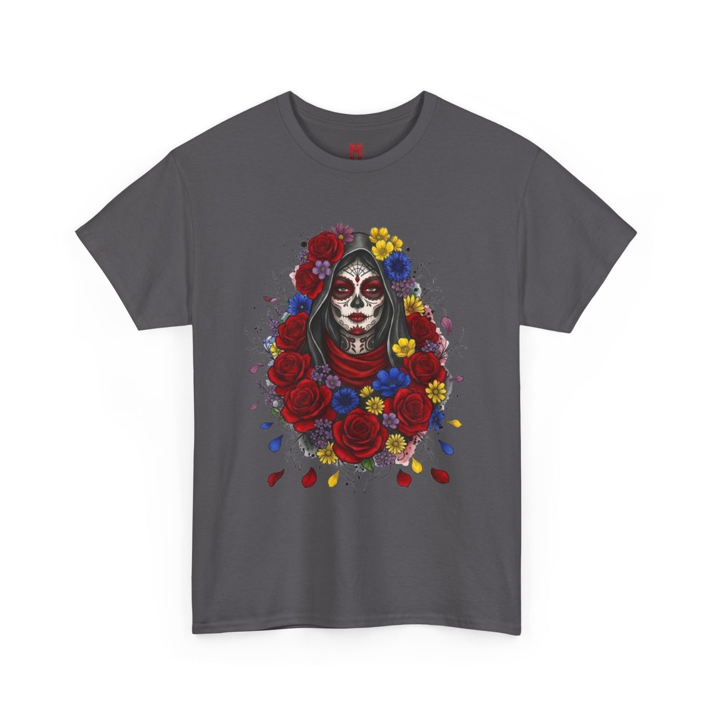 T-shirt crâne fleuri