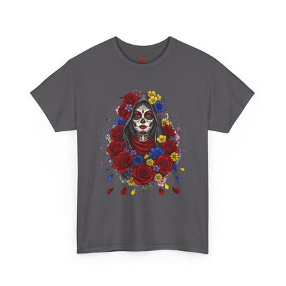 T-shirt crâne fleuri