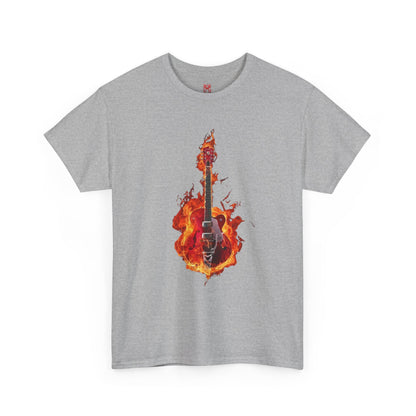 T-shirt Guitare Enflammée