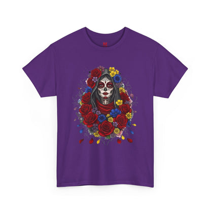 T-shirt crâne fleuri