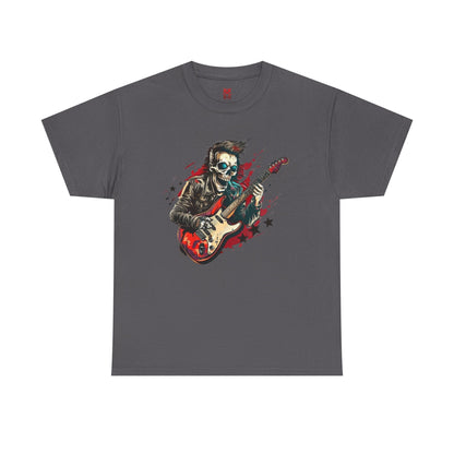 T-shirt guitariste crâne