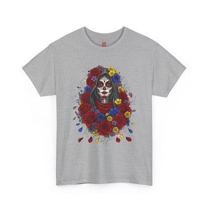 T-shirt crâne fleuri