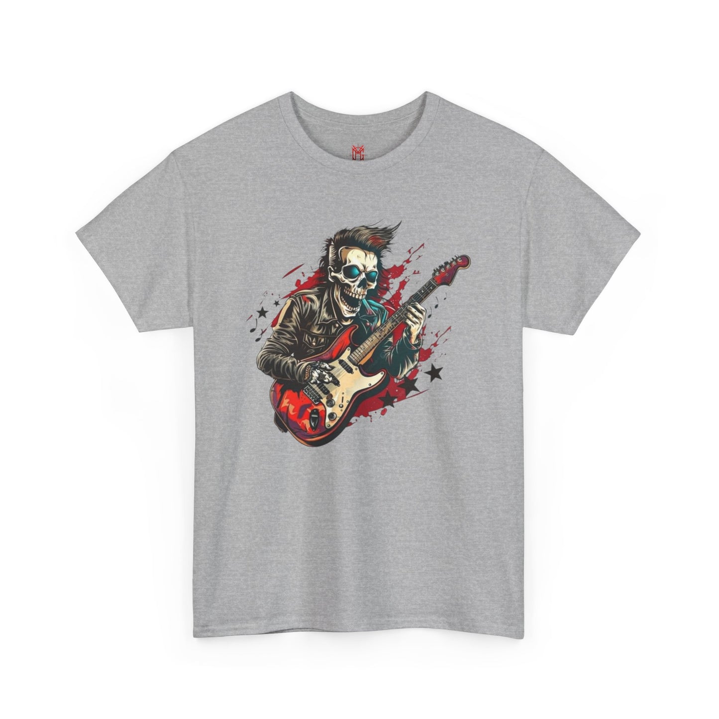 T-shirt guitariste crâne