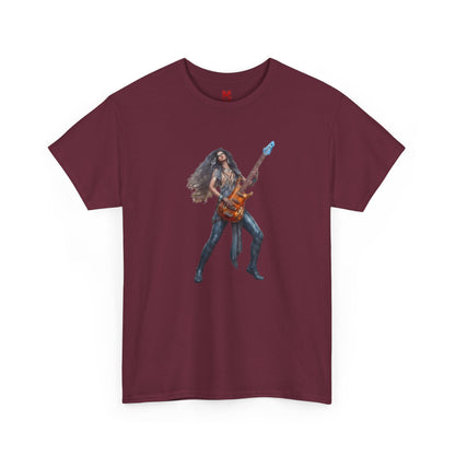 T-shirt fille guitariste électrique