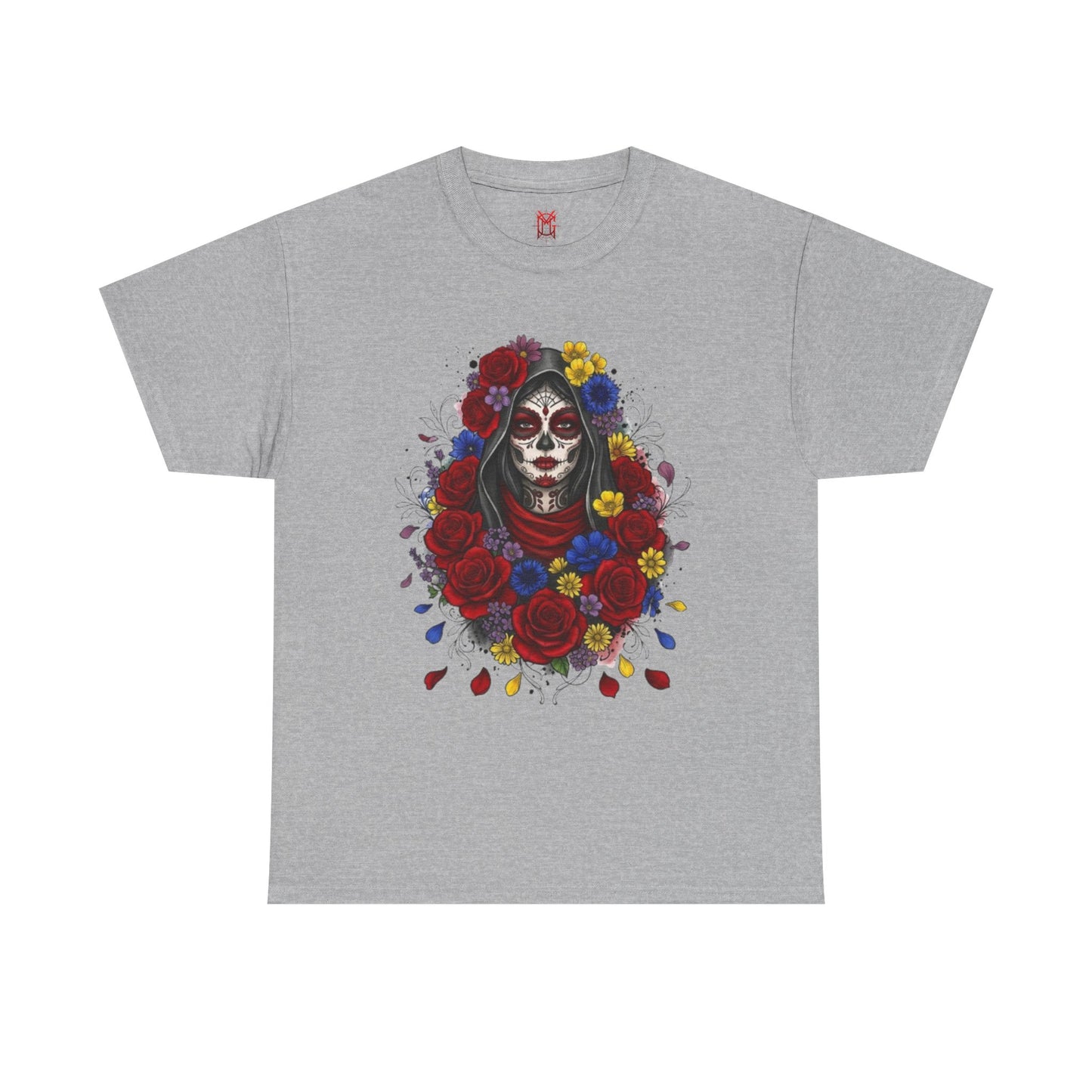 T-shirt crâne fleuri