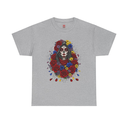 T-shirt crâne fleuri
