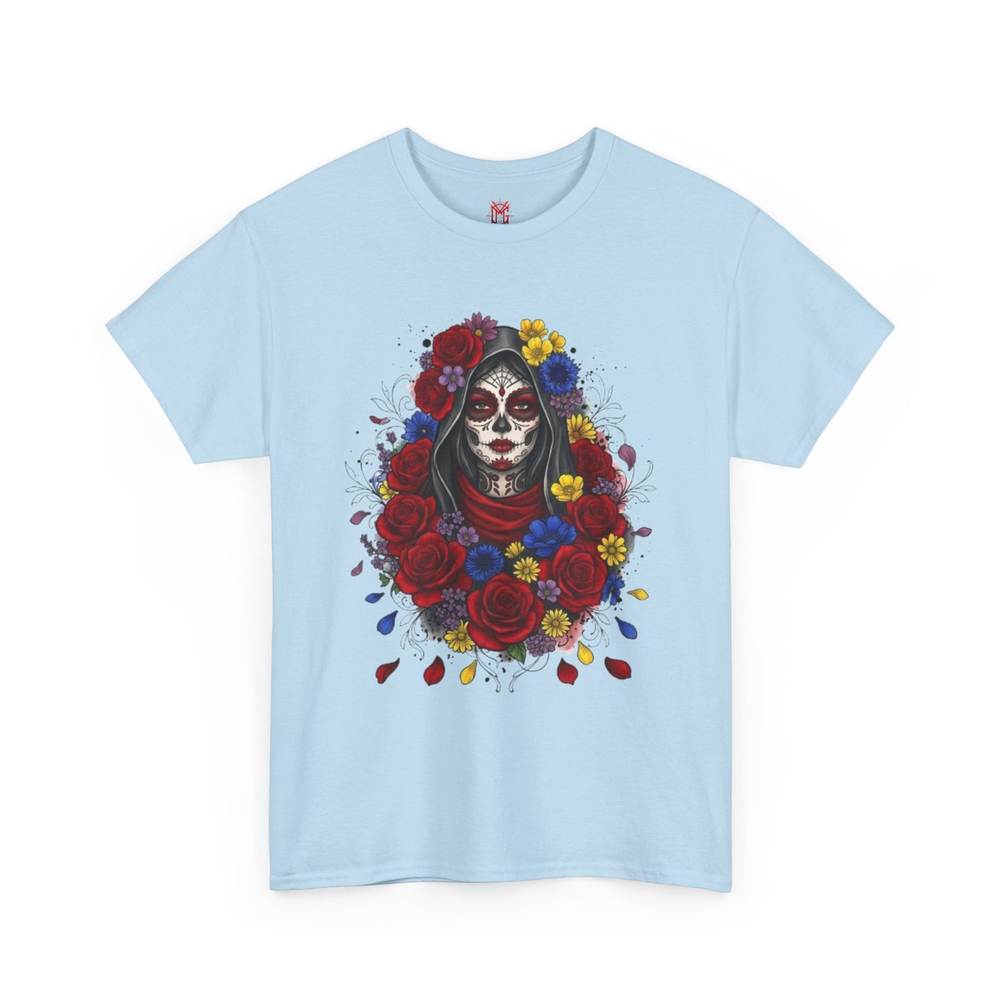 T-shirt crâne fleuri