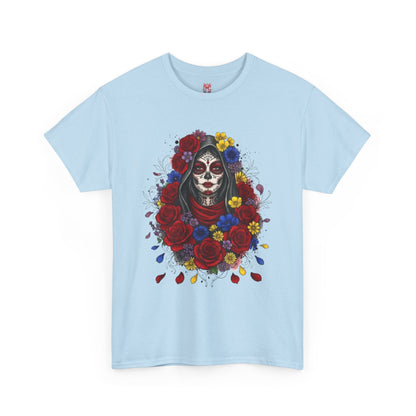 T-shirt crâne fleuri