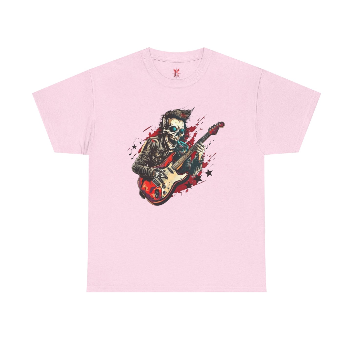 T-shirt guitariste crâne