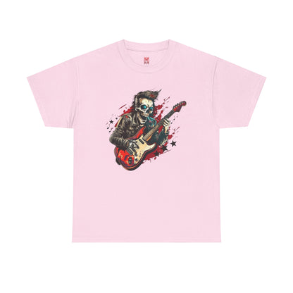 T-shirt guitariste crâne