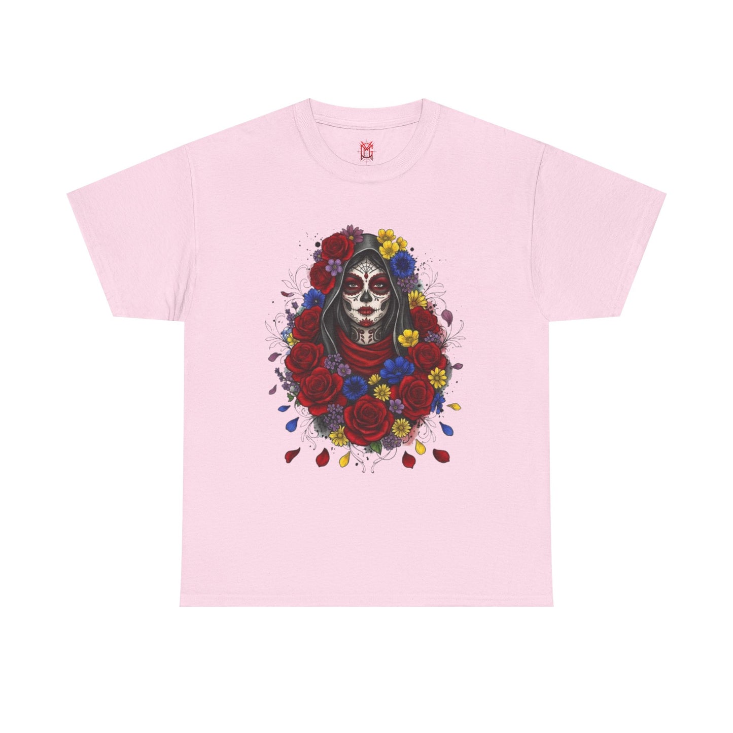 T-shirt crâne fleuri