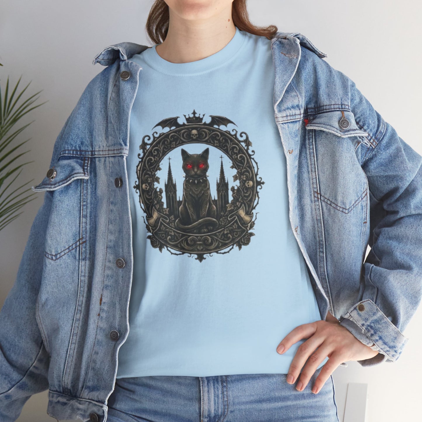 T-shirt Chat Gothique