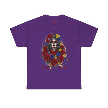 T-shirt crâne fleuri