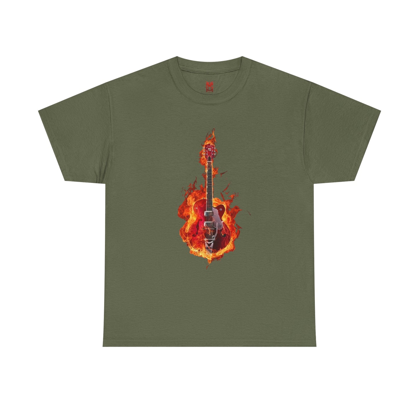 T-shirt Guitare Enflammée