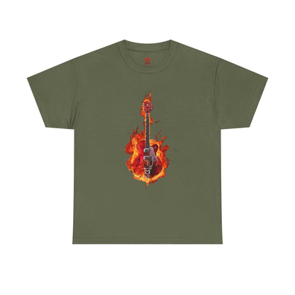 T-shirt Guitare Enflammée