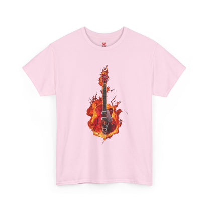 T-shirt Guitare Enflammée