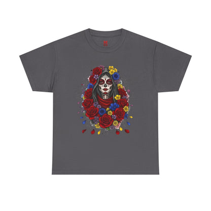 T-shirt crâne fleuri