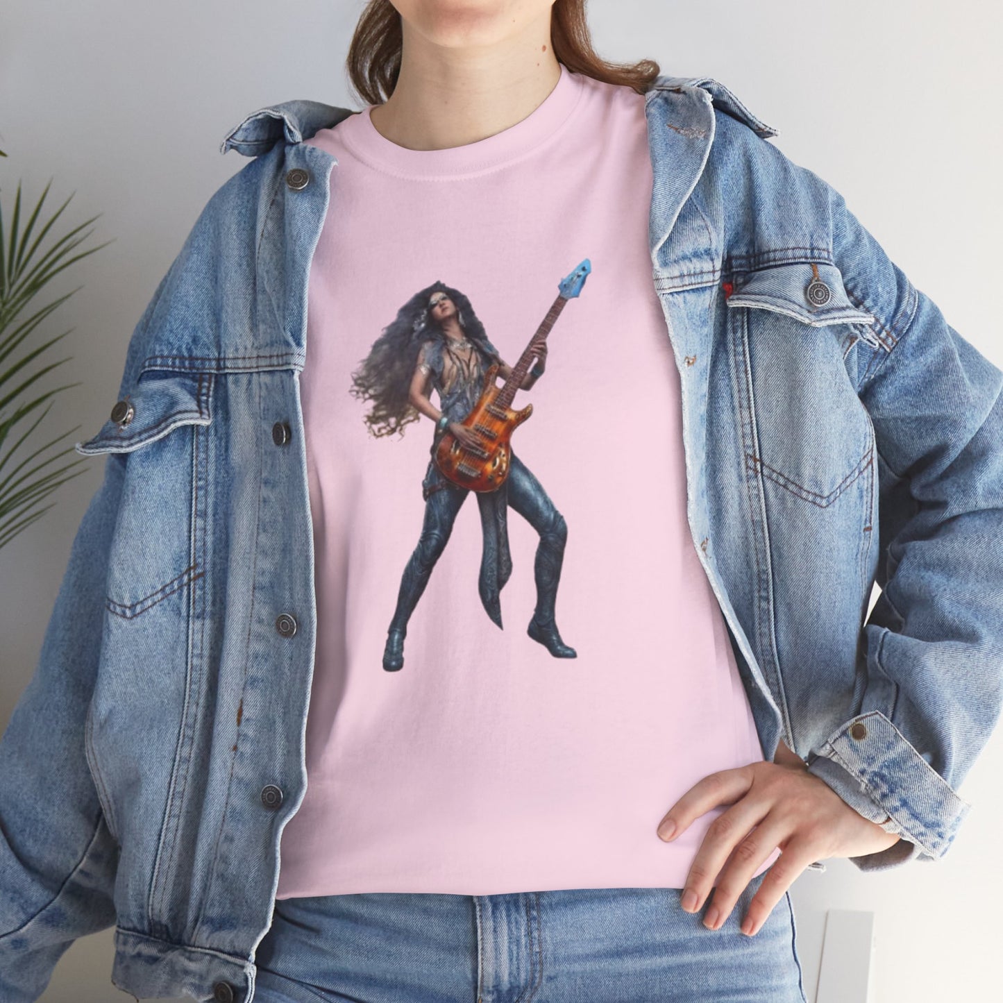 T-shirt fille guitariste électrique